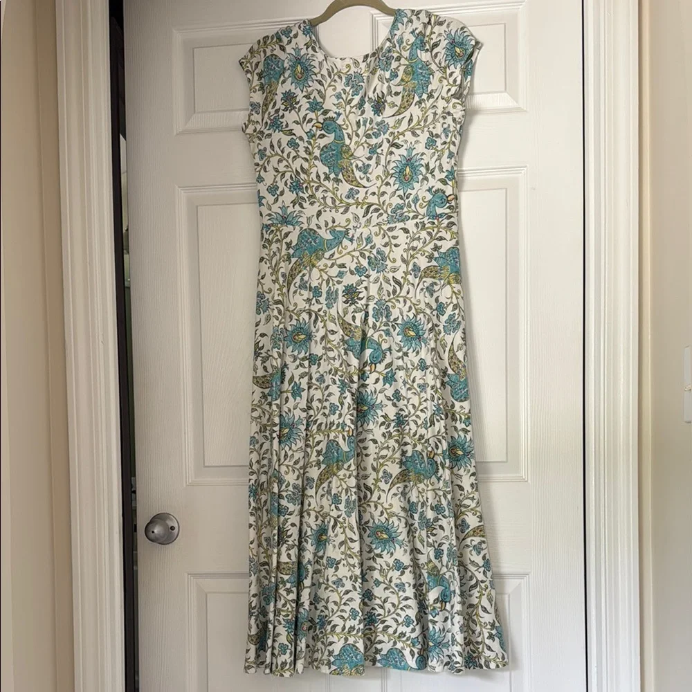 Chaps White and Blue Maxi Sundress with Scoop Neck - Picture 3 of 3